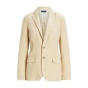 Ralph Lauren Linneblazer Relaxed Fit Beige, Dam