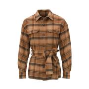 Ralph Lauren Brun Ullskjorta Brown, Dam