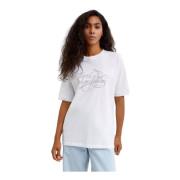 Nina Ricci Vit 'Merci, How Fabulous' T-shirt White, Dam