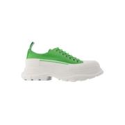 Alexander McQueen Laeder sneakers Green, Dam