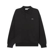 Obey Fleece Polo Shirt Black, Herr