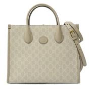 Gucci Vintage Pre-owned Canvas totevskor Beige, Dam