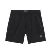 Stone Island Svart Nylon Swimshorts Black, Herr