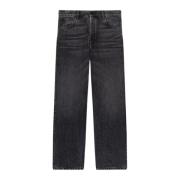 Laurence Bras Högmidjade raka ben jeans Black, Dam