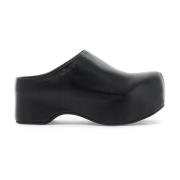 Marni Chunky Clog Sabot med Träplattform Black, Dam