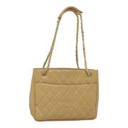 Chanel Vintage Pre-owned Laeder axelremsvskor Beige, Dam