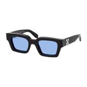 Off White Stiliga Sunglasses för Stads Mode Black, Unisex