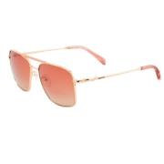 Zadig & Voltaire Rosa Metall Solglasögon Pink, Unisex