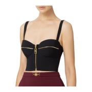 Elisabetta Franchi Snygg Top med Unik Stil Black, Dam