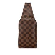 Louis Vuitton Vintage Pre-owned Canvas axelremsvskor Brown, Dam