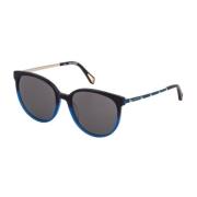 Zadig & Voltaire Blå Dam Solglasögon Acetat Metall Blue, Dam