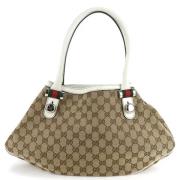 Gucci Vintage Pre-owned Canvas gucci-vskor Beige, Dam