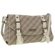 Burberry Vintage Pre-owned Canvas axelremsvskor Beige, Dam