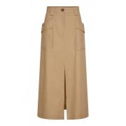 Emma&Gaia Midi Skirts Beige, Dam