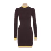 Fendi Aubergine Stickad Klänning Black, Dam