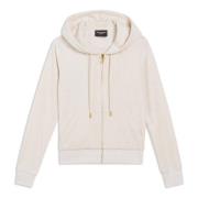 Juicy Couture Velour Dragkedja Hoodie Guld - Havre Marl Beige, Dam