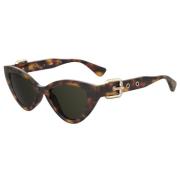 Moschino Brun Acetat Dam Solglasögon Brown, Dam