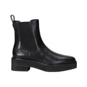 Ralph Lauren Dam Ankelboots, Läder, Stiligt Modell Black, Dam