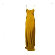 Victoria Beckham Gyllene Klänning Stil 1324Wdr005234A Yellow, Dam