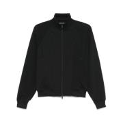 Y-3 Svart Textured Dragkedja Jacka Black, Dam