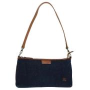 Burberry Vintage Pre-owned Canvas axelremsvskor Blue, Dam