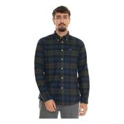 Barbour Tartan Button-Down Casual Skjorta Blue, Herr