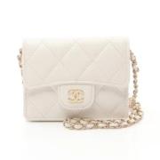 Chanel Vintage Pre-owned Laeder crossbodyvskor White, Dam