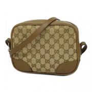 Gucci Vintage Pre-owned Canvas axelremsvskor Brown, Dam