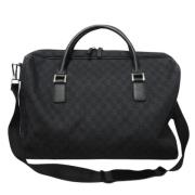 Gucci Vintage Pre-owned Canvas resvskor Black, Dam