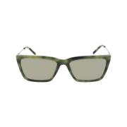 DKNY Brun och Grön Acetat Solglasögon Multicolor, Dam