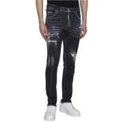 Dsquared2 Klassiska Denim Jeans med Fem Fickor Black, Herr