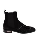 John Richmond Läder ankelboots med nitar Black, Herr