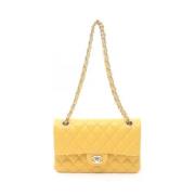 Chanel Vintage Pre-owned Laeder axelremsvskor Yellow, Dam