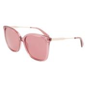 Longchamp Rosa Acetat Dam Solglasögon Pink, Dam