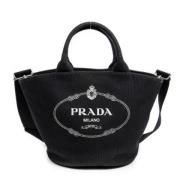 Prada Vintage Pre-owned Canvas prada-vskor Black, Dam