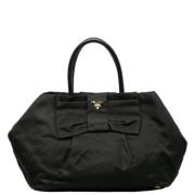 Prada Vintage Pre-owned Canvas totevskor Black, Dam