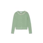 Ermanno Scervino Grön Juvel Hals Cardigan Green, Dam