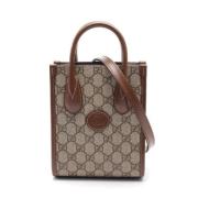 Gucci Vintage Pre-owned Canvas totevskor Beige, Dam