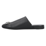 Balenciaga Laeder mules Black, Herr