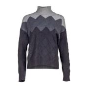 Liviana Conti Multifärgad Basket Weave Sweater Multicolor, Dam