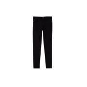 Liu Jo Högmidjade slim fit femficksbyxor Black, Dam