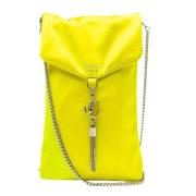 Jimmy Choo Pre-owned Pre-owned Canvas axelremsvskor Yellow, Dam