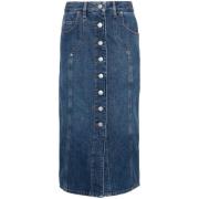 Isabel Marant Étoile Denimkjol med Klassiska Detaljer Blue, Dam