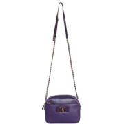 Salvatore Ferragamo Pre-owned Pre-owned Laeder axelremsvskor Purple, D...