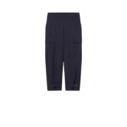 Max Mara Weekend Stretch gabardine byxor Blue, Dam