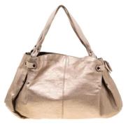 Salvatore Ferragamo Pre-owned Pre-owned Laeder handvskor Beige, Dam