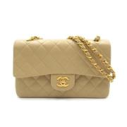 Chanel Vintage Pre-owned Laeder chanel-vskor Beige, Dam