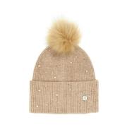 Guess Beige Rullad Kant Hatt Beige, Dam