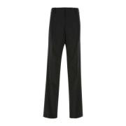 Versace Stretch ull svart byxa Black, Herr