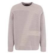 Armani Exchange Taupe Pullover Stilfull Tröja Beige, Herr